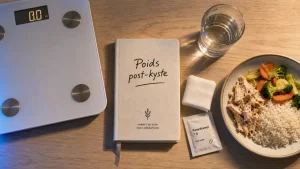 Perte de poids après opération kyste ovarien : carnet de suivi et repas post-op