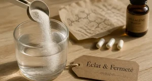 Compléments alimentaires anti-âge : poudre de collagène et gélules
