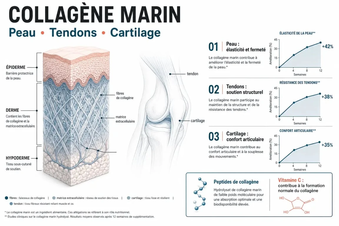 Bienfaits du collagène marin pour la peau et les articulations