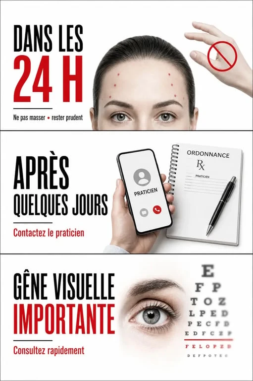 Paupière tombante après botox que faire : actions à suivre selon le délai depuis l’injection