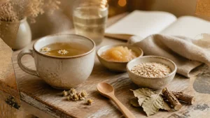 Tisane de camomille et réglisse pour la gastrite, remèdes naturels