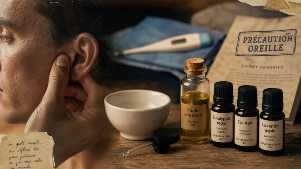 Otite : huile essentielle, précaution et application derrière l’oreille