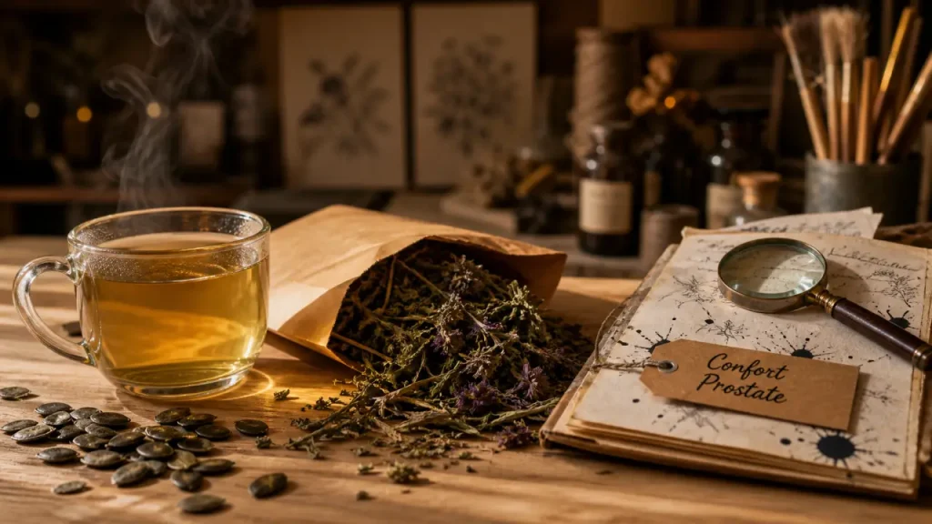 Tisane et plantes en remèdes naturels pour la prostate