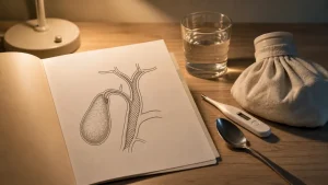 Vésicule malade symptome : douleur sous les côtes droites et nausées