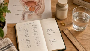Compléments alimentaires prostate pour le confort urinaire et suivi des symptômes