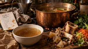 Collagène alimentation : bouillon maison et sources de collagène