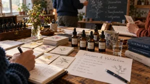 Formation aux fleurs de bach : carnet, flacons et fiches 38 fleurs en atelier